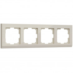 Рамка из поликарбоната на 4 поста Stark слоновая кость W0041803 &mdash; Multielectrika