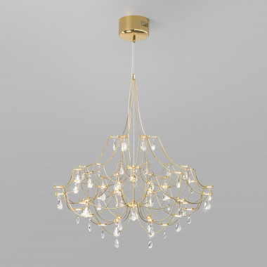 Светодиодная люстра с декором из хрусталя и с пультом дистанционного управления 90400 LED &mdash; Multielectrika