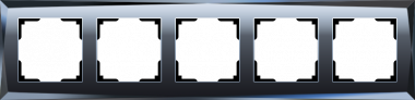 Рамка на 5 постов  (черный) WL08-Frame-05 — Multielectrika