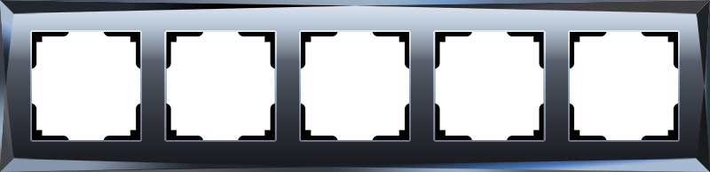 Рамка на 5 постов  (черный) WL08-Frame-05 фото 1 — Multielectrika