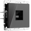 Розетка Ethernet RJ-45 (черный акрил) W1181048 фото 1 &mdash; Multielectrika