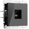 Розетка Ethernet RJ-45 (черный акрил) W1181048