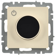 Термостат электронный с индикацией IEK BRITE ТС10-1-БрКр бежевый &mdash; Multielectrika