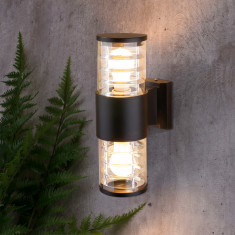 Настенный уличный светильник 1407 Techno черный IP54 1407 Techno черный &mdash; Multielectrika