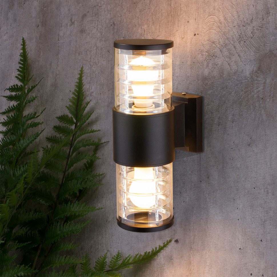 Настенный уличный светильник 1407 Techno черный IP54 1407 Techno черный фото 1 — Multielectrika