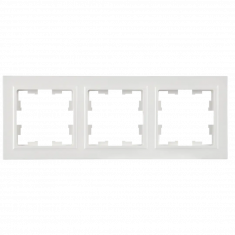 Рамка на 3 поста IEK Brite РУ-3-БрБ белая &mdash; Multielectrika