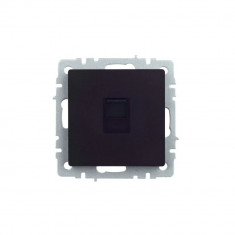 Розетка компьютерная RJ45 кат.5E IEK Brite РК10-БрЧ черная &mdash; Multielectrika