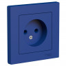 Розетка силовая Systeme Electric AtlasDesign без заземления, в сборе, 16А, аквамарин