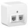 Розетка RJ11+RJ45 кат.5e Systeme Electric Blanca белая 