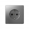 Розетка силовая Systeme Electric ArtGallery 16А, сталь