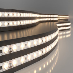 Светодиодная лента 24 В 9,6 Вт/м 120 Led/м 2835 IP65, теплый белый 3300K, 5 м Лента светодиодная 24V 9,6W 120Led 2835 IP65 теплый белый, 5м &mdash; Multielectrika