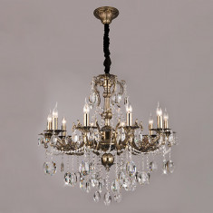 Люстра с хрусталем 406/10 античная бронза &mdash; Multielectrika
