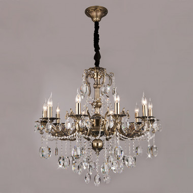 Люстра с хрусталем 406/10 античная бронза — Multielectrika
