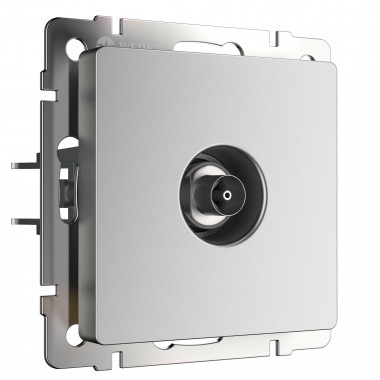 ТВ-розетка оконечная (серебряный матовый) W1183065 — Multielectrika