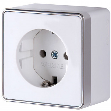 Розетка с заземлением Gallant белая W5071001 — Multielectrika