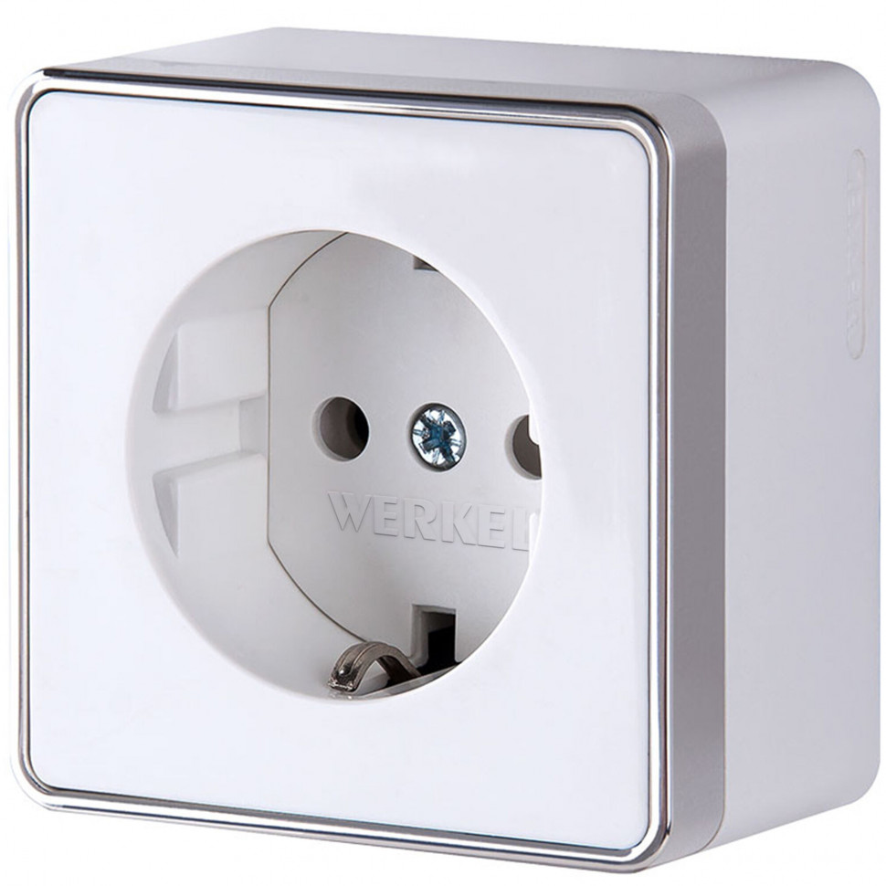 Розетка с заземлением Gallant белая W5071001 фото 1 — Multielectrika