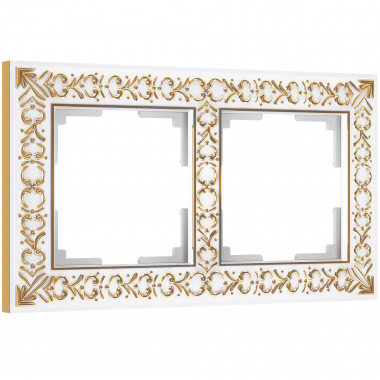 Рамка на 2 поста (белое золото) W0021523 — Multielectrika