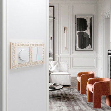 Рамка на 2 поста (белое золото) W0021523 — Multielectrika