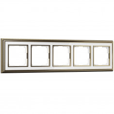 Рамка на 5 постов (бронза/белый) WL17-Frame-05 &mdash; Multielectrika