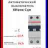 Автомат двухполюсный ABB SH202 C40 2CDS212001R0404