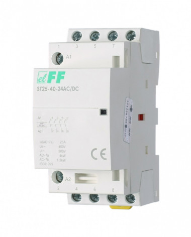 Контактор модульный (Ампер-25 / Волт-24 АС/DC / Контакт-4NO) ST25-40-24 — Multielectrika
