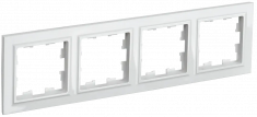 Рамка на 4 поста IEK Brite РУ-4-БрБ белая &mdash; Multielectrika