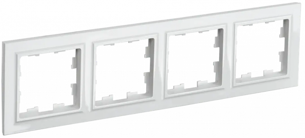 Рамка на 4 поста IEK Brite РУ-4-БрБ белая фото 1 — Multielectrika