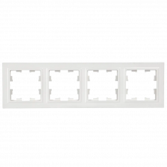 Рамка на 4 поста IEK Brite РУ-4-БрБ белая &mdash; Multielectrika