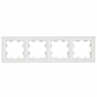 Рамка на 4 поста IEK Brite РУ-4-БрБ белая — Multielectrika
