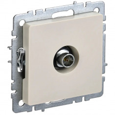 Розетка TV оконечная IEK Brite РТВ11-0-БрКр бежевая &mdash; Multielectrika