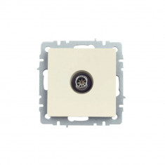 Розетка TV оконечная IEK Brite РТВ11-0-БрКр бежевая &mdash; Multielectrika