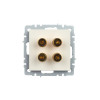 Аудиорозетка 4-местная IEK Brite РА10-БрЖ жемчуг фото 2 — Multielectrika