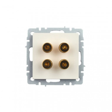 Аудиорозетка 4-местная IEK Brite РА10-БрЖ жемчуг — Multielectrika