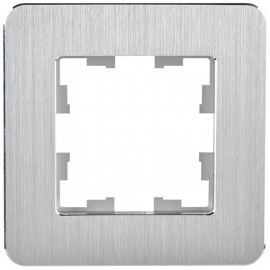 Рамка на 1 пост IEK Brite РУ-1-1-Бр металл алюминий RE AL — Multielectrika