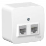 Розетка двойная RJ45, кат.5E Systeme Electric Blanca белая