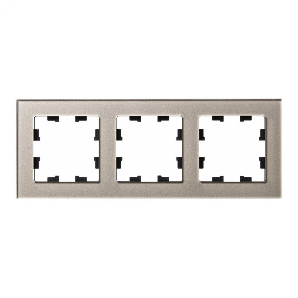 Рамка на 3 поста Schneider Electric Atlas Design Nature шампань стекло фото 1 — Multielectrika