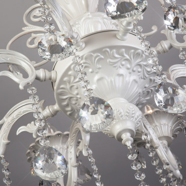 Подвесная люстра с хрусталем 294/8 белый — Multielectrika