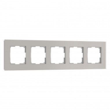 Рамка из стекла на 5 постов Senso дымчатый soft-touch W0053117 &mdash; Multielectrika