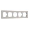 Рамка из стекла на 5 постов Senso дымчатый soft-touch W0053117 фото 1 &mdash; Multielectrika