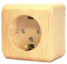 Розетка c заземлением со шторками 16А 250B Сосна Schneider Electric Этюд PA16-004D