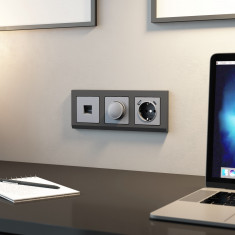 Розетка Ethernet RJ-45 (серебряный матовый) W1181065 &mdash; Multielectrika