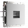 Розетка Ethernet RJ-45 (серебряный матовый) W1181065