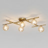 Потолочный светильник со стеклянными плафонами 502001/5 латунь