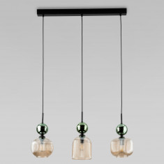 Подвесной светильник со стеклянными плафонами 11147 Sophia Green Cognac &mdash; Multielectrika