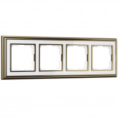 Рамка на 4 поста (бронза/белый) WL17-Frame-04 &mdash; Multielectrika