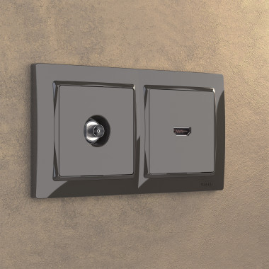 ТВ-розетка оконечная  (серо-коричневый) WL07-TV — Multielectrika