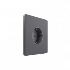Systeme Infinity, Розетка 2К+З (250В, 16А, защитные шторки), FSE000745, Вулканический пепел &mdash; Multielectrika