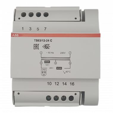 Трансформатор разделительный безопасности ABB TS63/12-24C 2CSM631043R0811 — Multielectrika