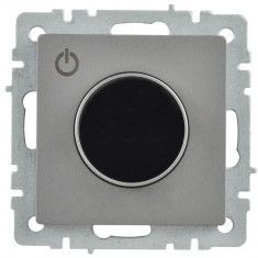 Термостат электронный с индикацией IEK BRITE ТС10-1-БрС сталь &mdash; Multielectrika