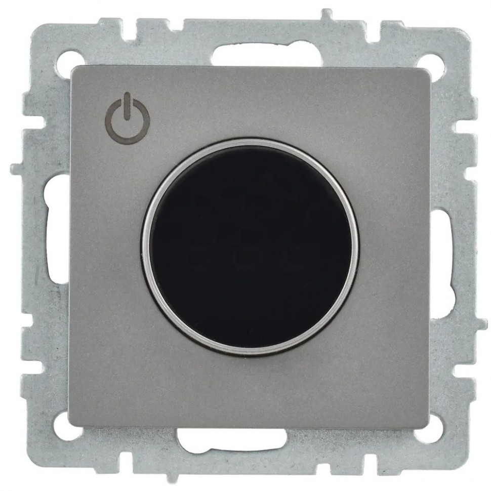 Термостат электронный с индикацией IEK BRITE ТС10-1-БрС сталь фото 1 — Multielectrika